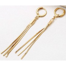 Серьги позолоченные длинные gold filled GF1031