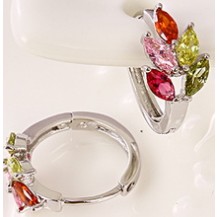 Серьги Rhodium Filled с цирконами (GF15)