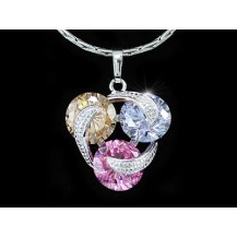 Кулон 7.5 Carat Multi-Colour Simulated Topaz Pendant Necklace SN268