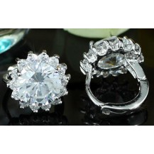 Серьги 1 Carat CZ Simulated Diamond Flower Earrings SE402