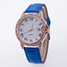 Часы женские Geneva Питон Стразы 100-4 синие