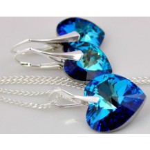 Серебряный набор с кристаллами Swarovski (SF36)