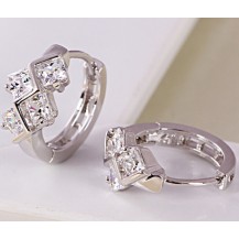 Серьги Rhodium Filled с цирконами (GF7)
