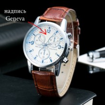 Мужские часы Geneva питон коричневые