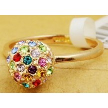 Кольцо с кристаллом Swarovski. Позолота! Размер 18 SF32