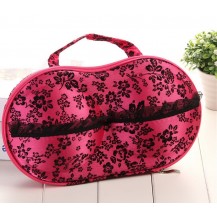 Органайзер - сумочка для бюстгальтеров (с сеточкой) темно-розовый в цвтеах