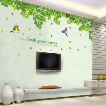 Интерьерная наклейка на стену Зеленые Листья для Релакса XY1097