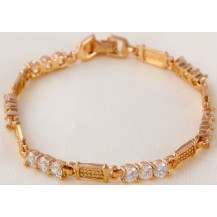 Браслет позолоченный gold filled с цирконами (GF782