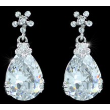Серьги SE428 . Simulated Diamond. Платиновое покрытие