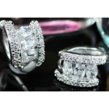 Серьги SE448. Кристаллы Swarovski. Платиновое покрытие