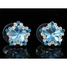 Серьги SE529. Кристаллы Swarovski. Платиновое покрытие
