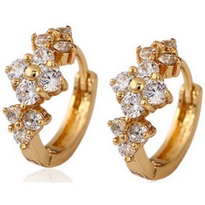 Серьги Gold Filled с цирконами (GF6)