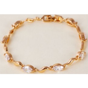 Браслет с цирконами позолота gold filled (GF255)