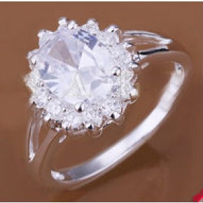 Кольцо Tiffany (TF72). Покрытие серебром 925 размер 17