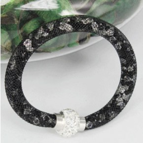 Браслет Swarovski Stardust (реплика) Звездная пыль черно-белый