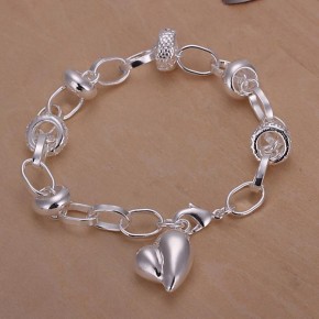 Браслет Tiffany Сердце. Покрытие серебром (TF-H123)