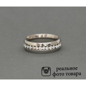 Женское кольцо из стали со стразами Размер 17 (810211)