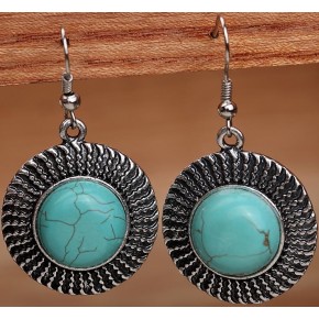 Серьги Бирюза  ab10