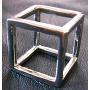 Кольцо Куб (tb358) цвет - бронза Размер 17