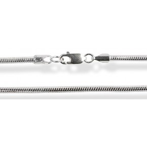 Серебряная цепочка 40 см (плетение круглое - Змея) 